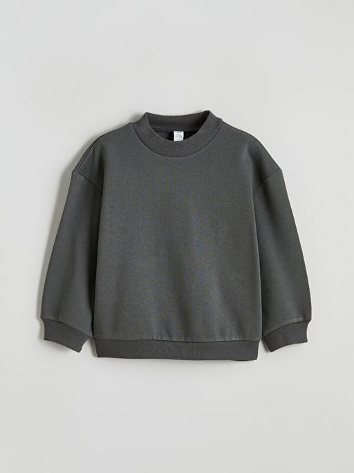 Bisiklet Yaka Erkek ?ocuk Kal?n Sweatshirt