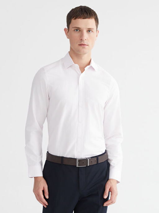 Slim Fit Uzun Kollu Poplin Erkek G?mlek