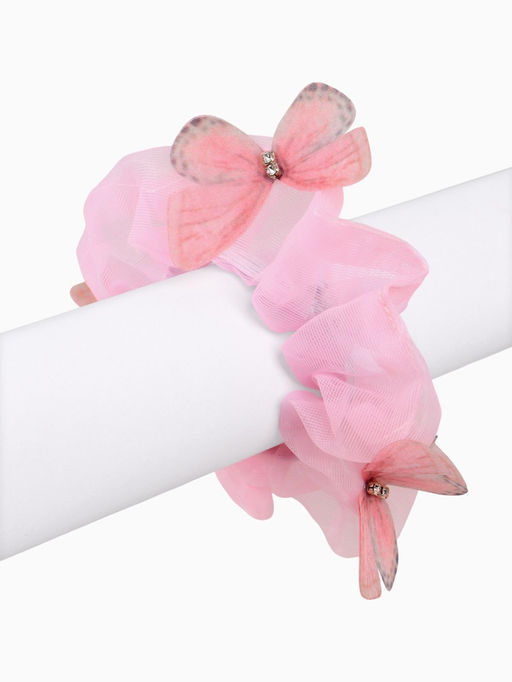 Цена за 2 шт. Резинка для волос «Бабочки» розовая, Коты аристократы