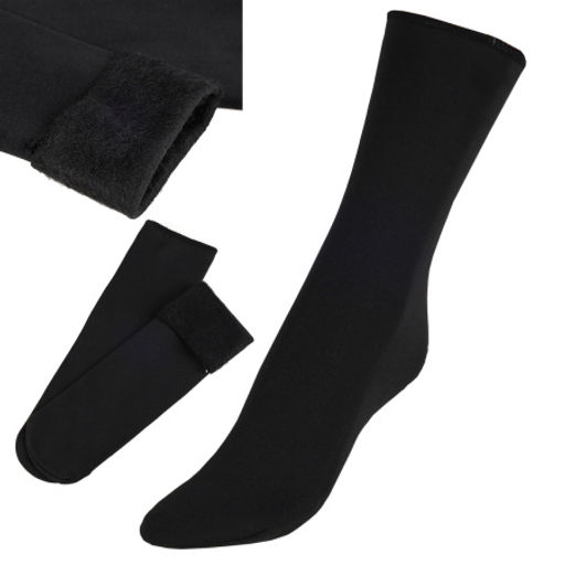 Носки женские р. 35-39 ТЕПЛЫЕ ФЛИС / ZS17 /уп 10/300/ ОДНА ПАРА (Черный) - Галеонтрейд фото 3