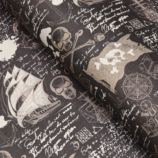 Цена за 2 шт. Бумага упаковочная, крафт «Морской бой», 70×100 см, 1 лист