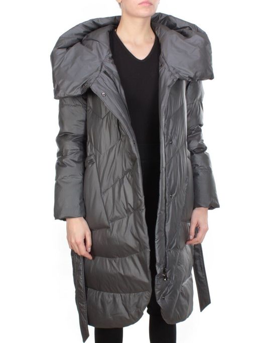 2237 DARK GRAY Пальто женское зимнее AKIDSEFRS (200 гр. холлофайбера) - Fashion фото 8