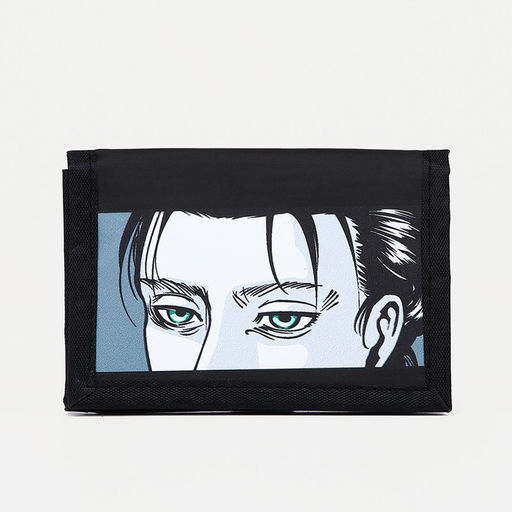 Кошелёк на липучке, цвет чёрный