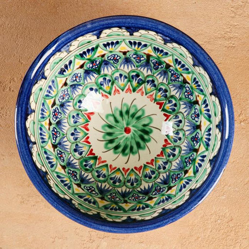 Коса Риштанская Керамика Узоры, 18 см, большая, микс - Шафран фото 2