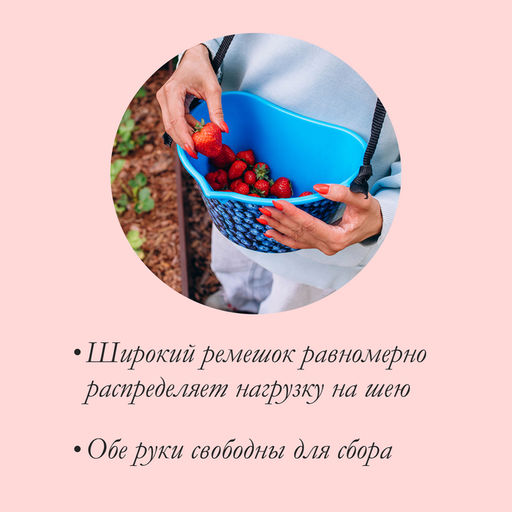 Цена за 3 шт. Ёмкость для сбора ягод, 3 л, «Черника», голубая