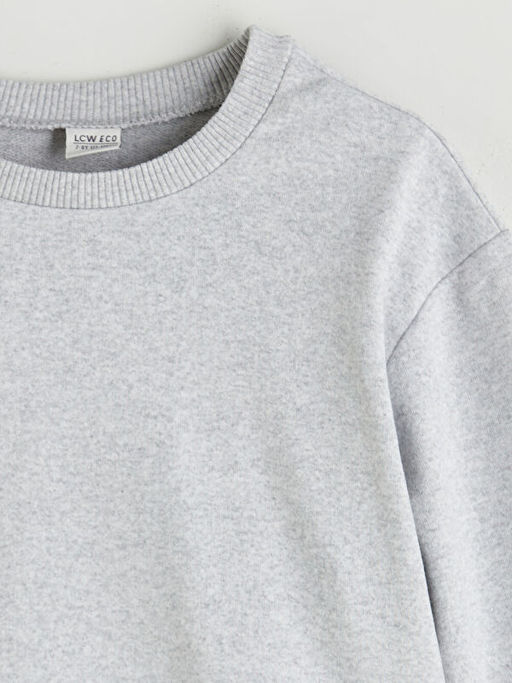 Bisiklet Yaka Basic K?z ?ocuk Sweatshirt