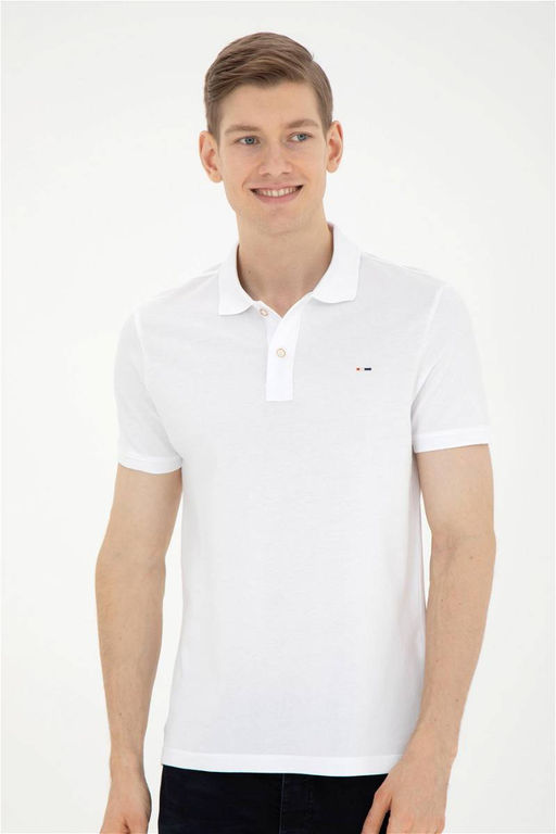 Мужская белая базовая футболка - U.s. polo assn фото 3