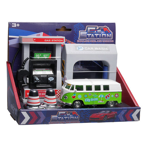 Набор машин "Автобусная заправка"  вкоробке