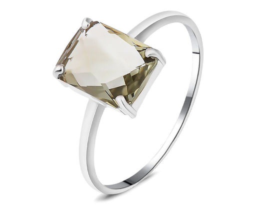 Кольцо, зеленый аметист, Классика2