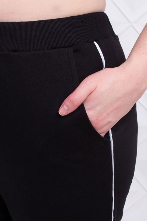 Арт. 7391 Брюки женские 50-58 (5 шт) Цвет:черный - Калинка фото 3