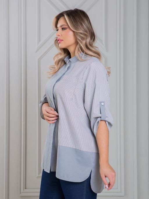 Блузка 1472 в стиле колорблок - Novita фото 11