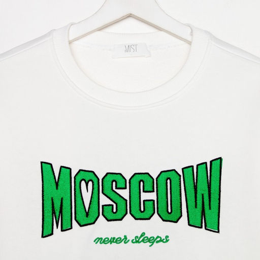 Костюм женский (джемпер, брюки) MIST Moscow, размер 40-42, молочный