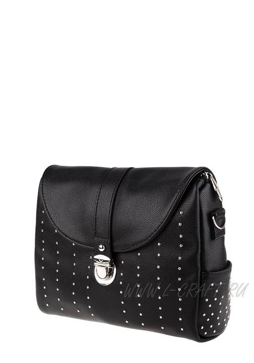 Сумка Модель №1285 | кожзам | гладкий | черный | Р831-1 | 25600 - L-craft фото 2