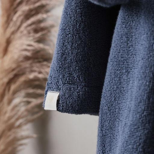 Халат махровый мужской SL HOME: Basic «Ривьера», размер M, хлопок 100%, синий