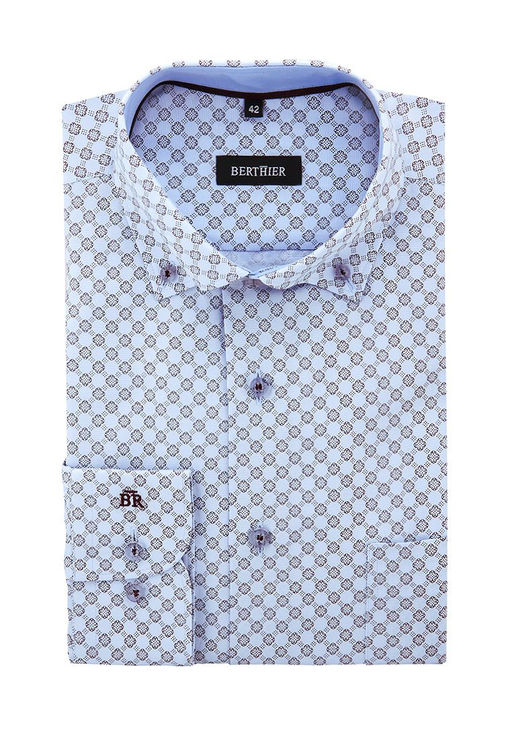 Сорочка мужская длинный рукав BERTHIER STAMPA185320/ Comf-Mb(0-2)  фото 2