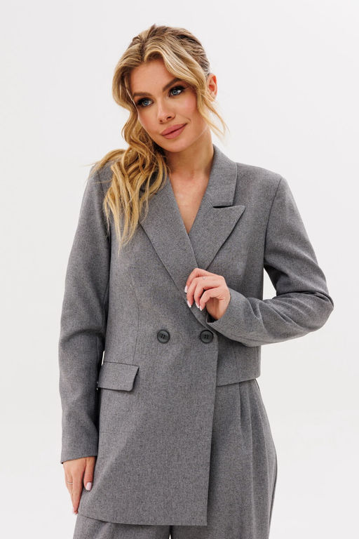 Жакет AmberA 1102 серый  фото 4