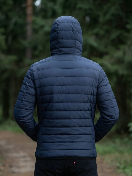 Куртка мужская стёганая с капюшоном с графеновой подкладкой бежевого цвета 9625_1B - Valianly фото 32