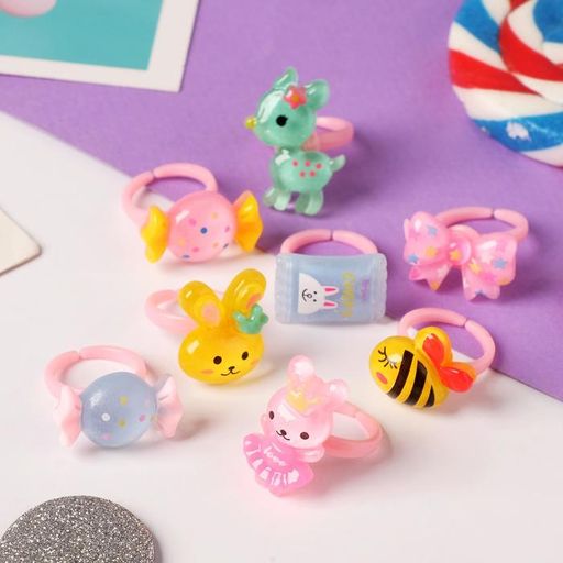 Цена за 100 шт. Кольцо «Выбражулька» игрушки, форма МИКС, МИКС, безразмерное