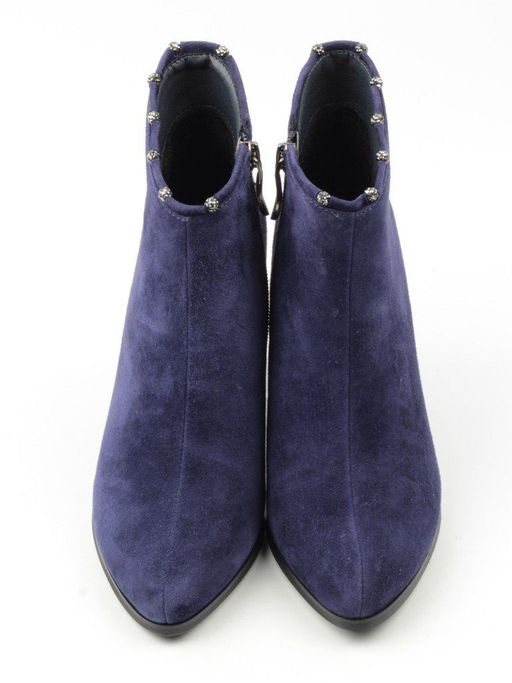 01-D8-4187 DARK BLUE Ботильоны женские (натуральная замша, байка) - Фабричный китай фото 13