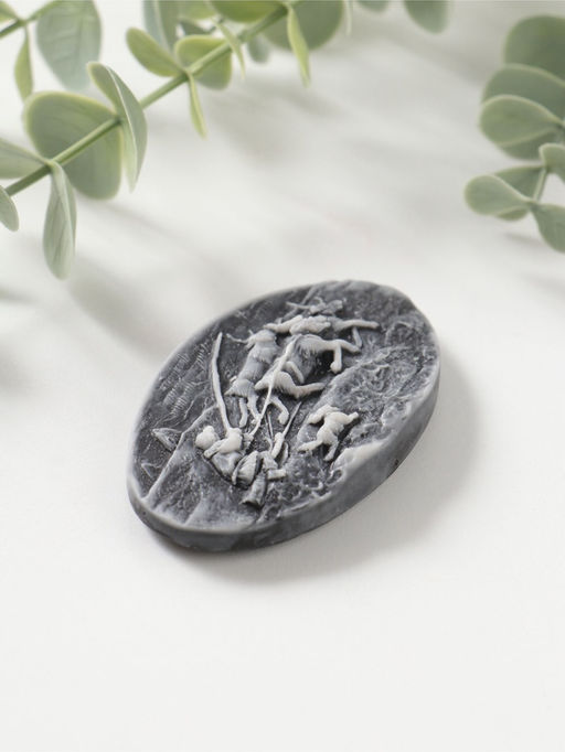 Магнит "Погонщик оленей" (барельеф), 4,5см