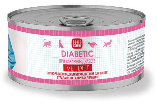 Solid Natura VET Diabetic диета для кошек влажный 100 .г
