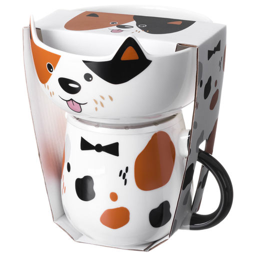 НАБОР ДЛЯ ЗАВТРАКА LEFARD DOG, 2 ПР.: САЛАТНИК 500МЛ, КРУЖКА 450МЛ  фото 2