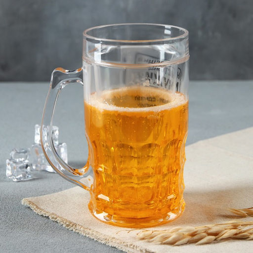 Кружка пивная охлаждающая Настоящий мужик, 420 мл, пластик