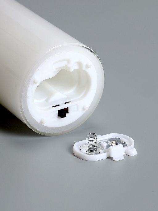 Светодиодная свеча «Белая», 20×5.5 см, от батареек AAx2, свечение тёплое белое