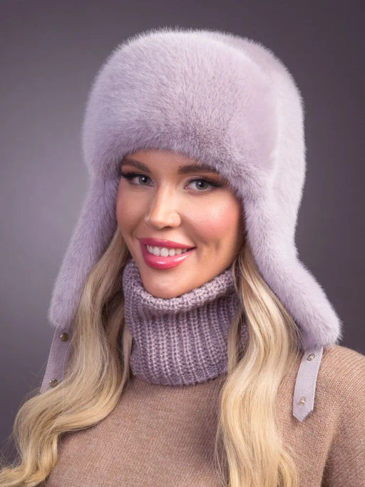 шапка Ушанка экомех четрополох - Davidovfox фото 9