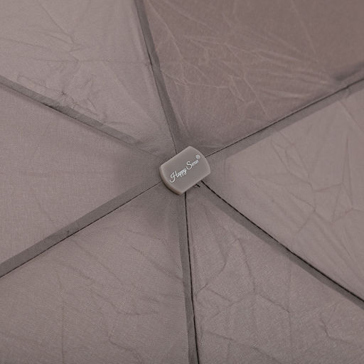 Зонт-мини механический Моно ткань эпонж (полиэстер), 6 лучей, д/купола 88см h50см, 5 сложений, 17см в сложенном виде, механизм против ветра, ручка с покрытием soft-touch, цвет серый, 184гр (Китай) - Домашняя Мода фото 5