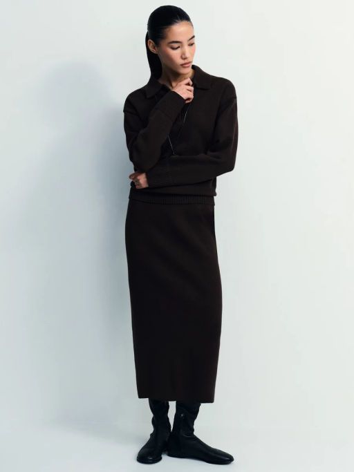 Трикотажная юбка миди / Zarina