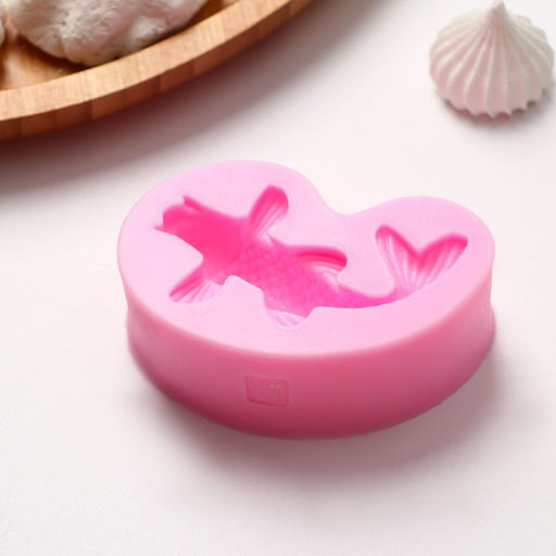 Молд Доляна «Рыбка», силикон, 7.2×4.7×2.3 см, розовый