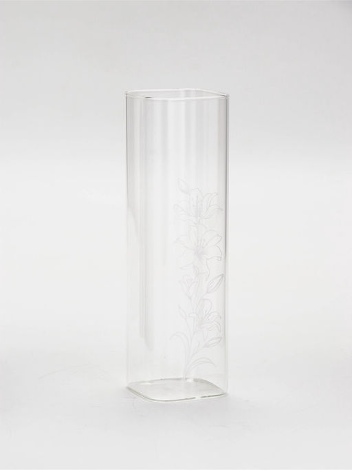 Ваза стеклянная для цветов, 6×20 см, 530 мл