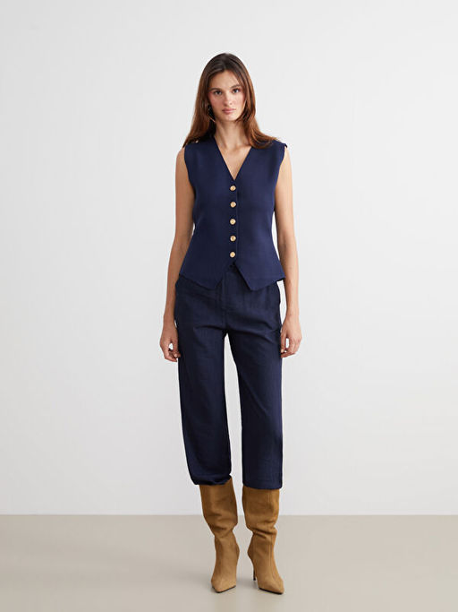 V Yaka Kad?n Triko Yelek