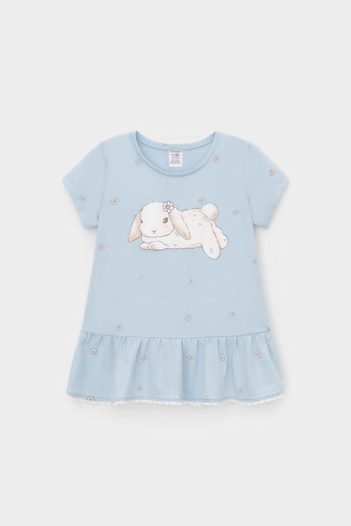 Crockid _ КР 302746/голубой,любимые ромашки к563 блузка (туника) для дев  фото 2