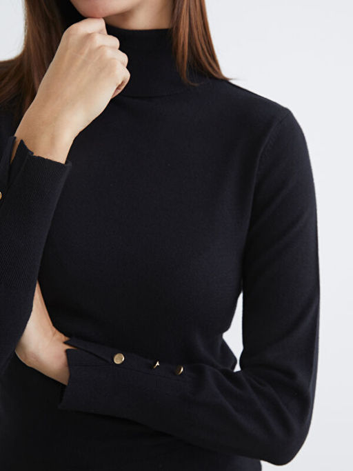 Bal?k?? Yaka Kad?n Triko Kazak