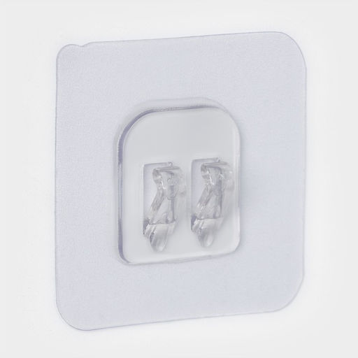 Цена за 3 шт. Крючки для полок самоклеящиеся, 5.6×5.6 см, 10 шт., прозрачная основа