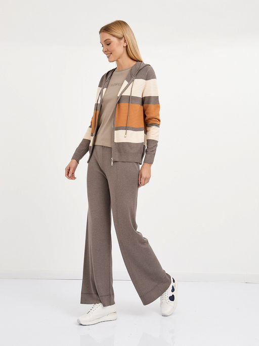 кардиган женский на молнии в широкую полоску - Glenfield фото 3