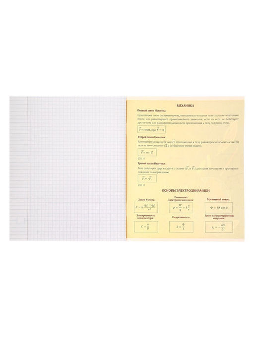 Цена за 10 шт. Тетрадь предметная, 48 листов в клетку, Calligrata Доска. Физика  фото 6