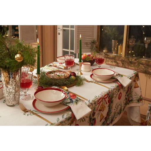 Скатерть новогодняя «Этель» Сhristmas bells, 150×110 +/-2 см с ГМВО, 100% хлопок, саржа 190 г/м²