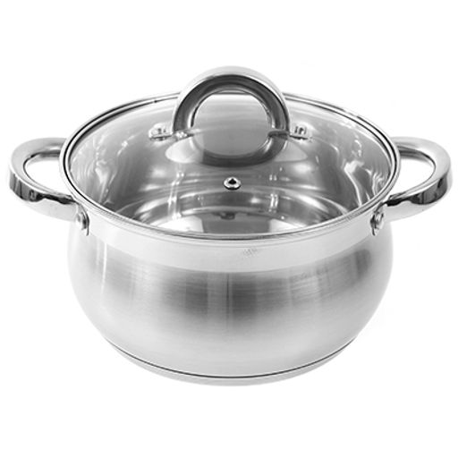 Кастрюля из нержавеющей стали "Elisa" 3,4л, д17см, h11,5см, s0,5мм, дно s2,5мм, двойное капсулированное дно, термоупаковка, Appetite (Китай)