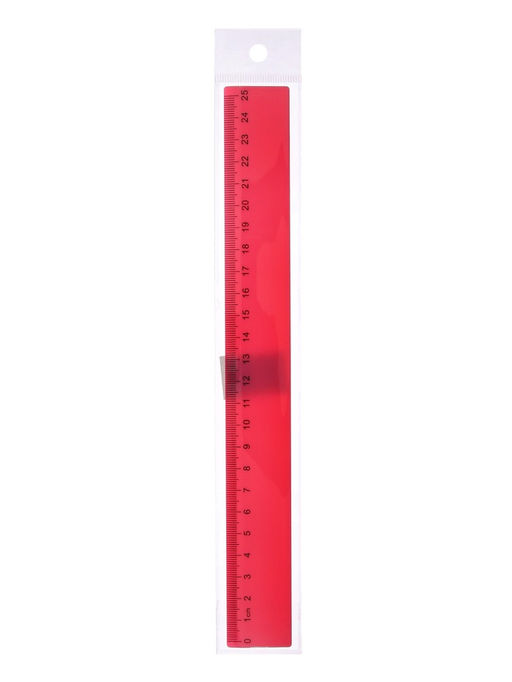 Цена за 10 шт. Линейка, 25 см, флуоресцентная, МИКС