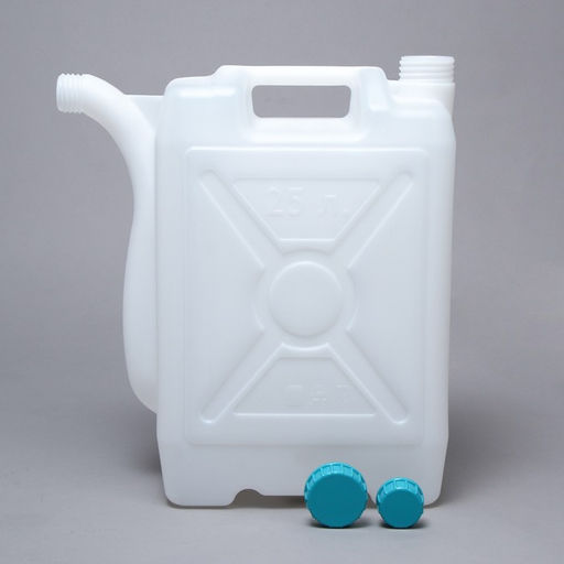 Канистра пищевая «Бочонок», 25 л, пластиковая, со сливом, белая