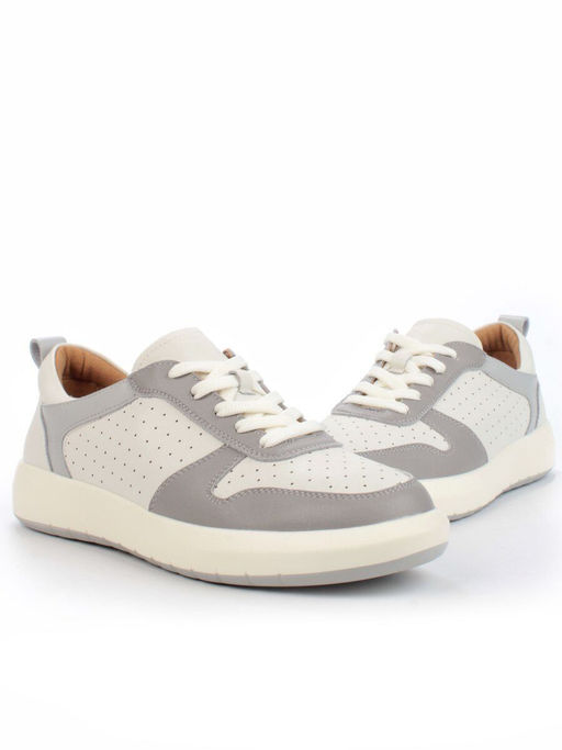 05-PDL252-2 BEIGE/GRAY Кроссовки женские (натуральная кожа) - Фабричный китай фото 13
