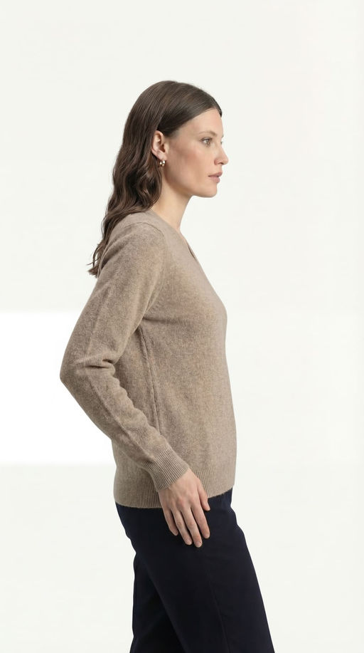 Джемпер из кашемира женский KW070523-E капучино
