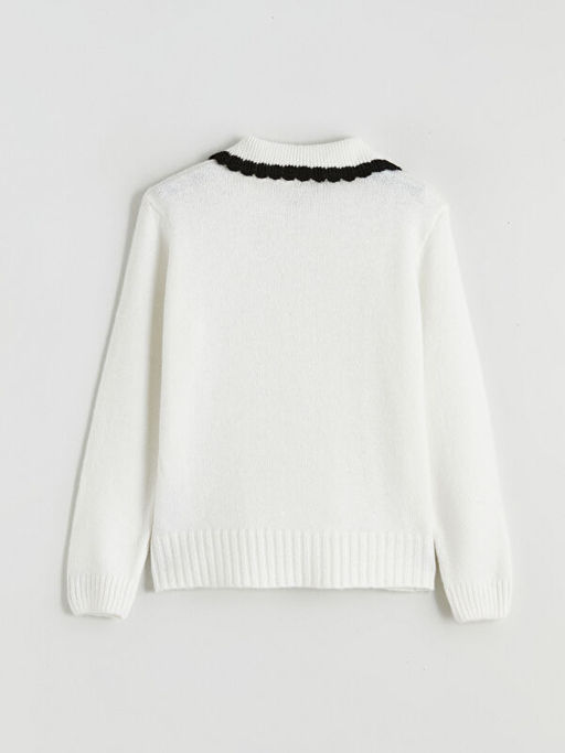 Polo Yaka K?z ?ocuk Kazak