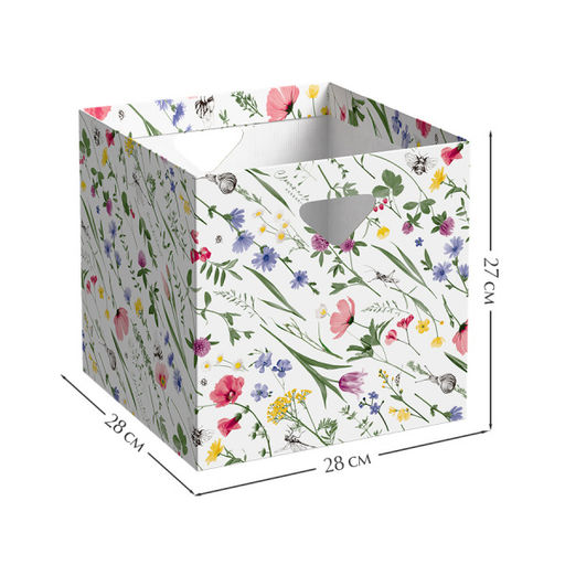 VAL HC-BC-3P Коробка для хранения, 28*28*27 см, набор 3 шт., HERBARIUM CLOVER, шт