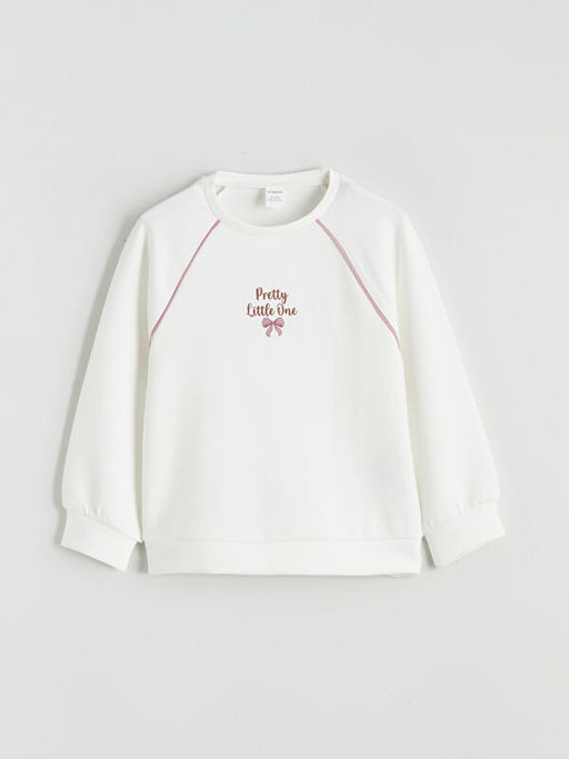 Bisiklet Yaka K?z ?ocuk Sweatshirt ve E?ofman Alt?