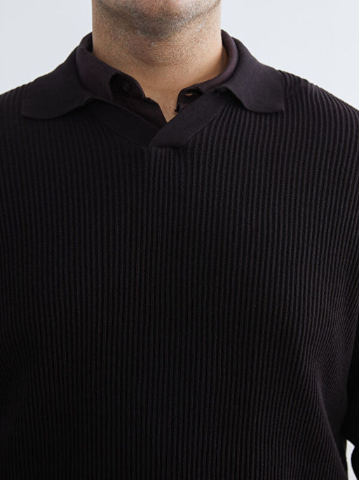 Polo Yaka Erkek Triko Kazak