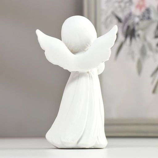 Фигурка полистоун «Белоснежный ангел-девочка с охапкой роз», 11.5×7.5×7 см, МИКС